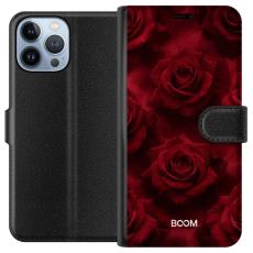 Gustaf - Pl&aring;nboksfodral till Apple iPhone 13 Pro Max med Crimson Rose