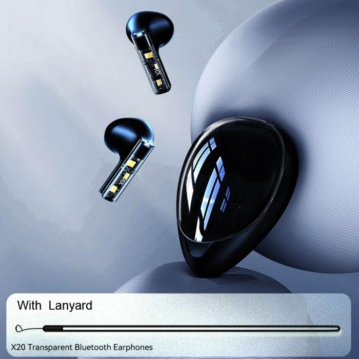 XUNDD - XUNDD X20 Trådlösa Bluetooth-hörlurar Stereo Svart