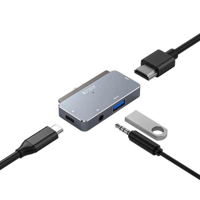 Tech-Protect - Tech-Protect V6-Hub Adapter 4in1 - Grå