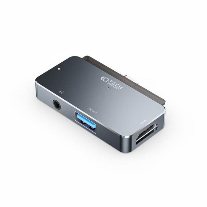 Tech-Protect - Tech-Protect V6-Hub Adapter 4in1 - Grå
