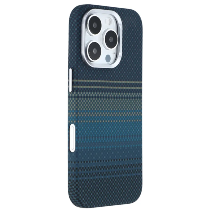 A-One Brand - iPhone 16 Pro Mobilskal Magsafe Kevlar Aramid Fiber - Blå