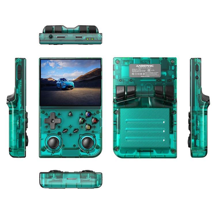 ANBERNIC Handhållen Spelkonsol WiFi-Kontroll Stöder HD-TV RG35XX Pro - Cyan (Transparent Cyan)