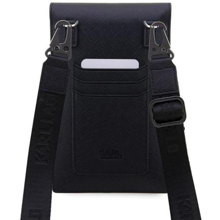 KARL LAGERFELD - Karl Lagerfeld Halsbandsfodral Saffiano Karl & Choupette - Svart