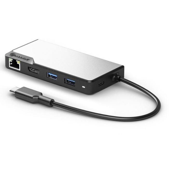ALOGIC - ALOGIC USB-C Fusion MAX 6-i-1-Hubb V2 HDMI, USB, Ethernet och PD – Rymdgrå