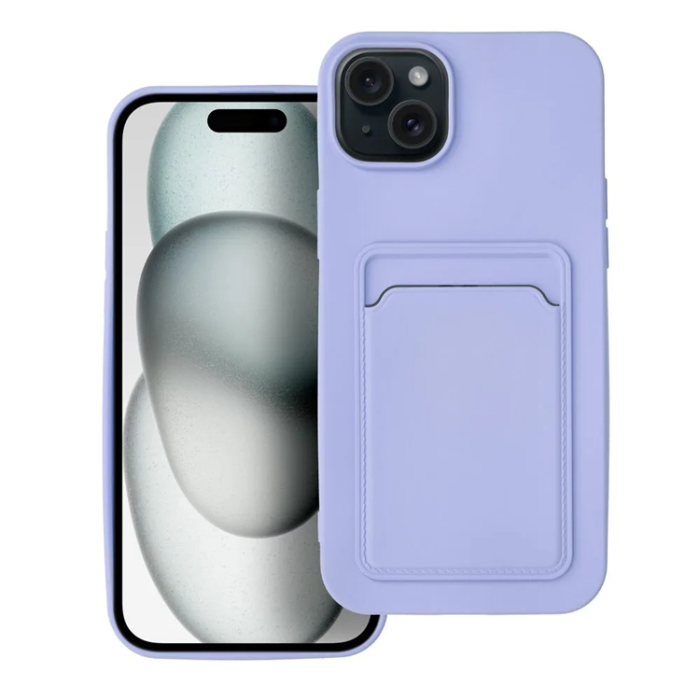 OEM - iPhone 15 Mobilskal Korthållare - Lila