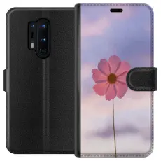 Gustaf - Pl&aring;nboksfodral till OnePlus 8 Pro med Rosa blomma