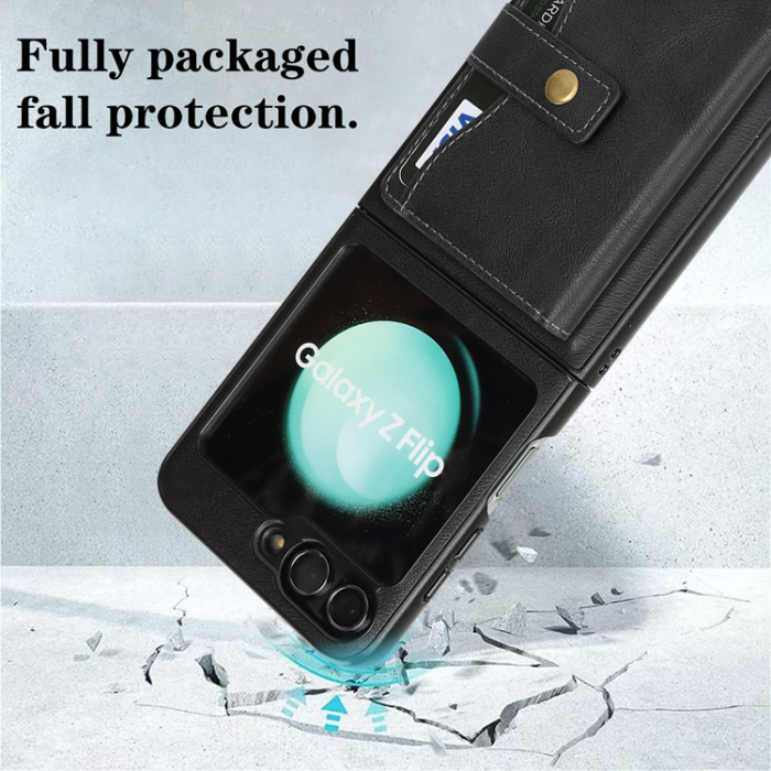 A-One Brand - Galaxy Z Flip 6 Mobilskal MagSafe Detachable Korthållare Kickstand