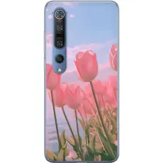 Gustaf - Mobilskal till Xiaomi Mi 10 Pro 5G med Rosa Tulpaner