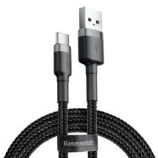 BASEUS - Baseus Cafule USB-C till USB-A kabel 2A 2m - Grå/Svart