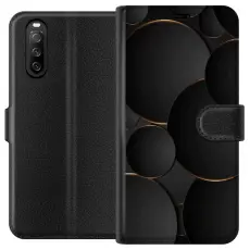 Gustaf - Pl&aring;nboksfodral till Sony Xperia 10 III med Lyxig Cirklar