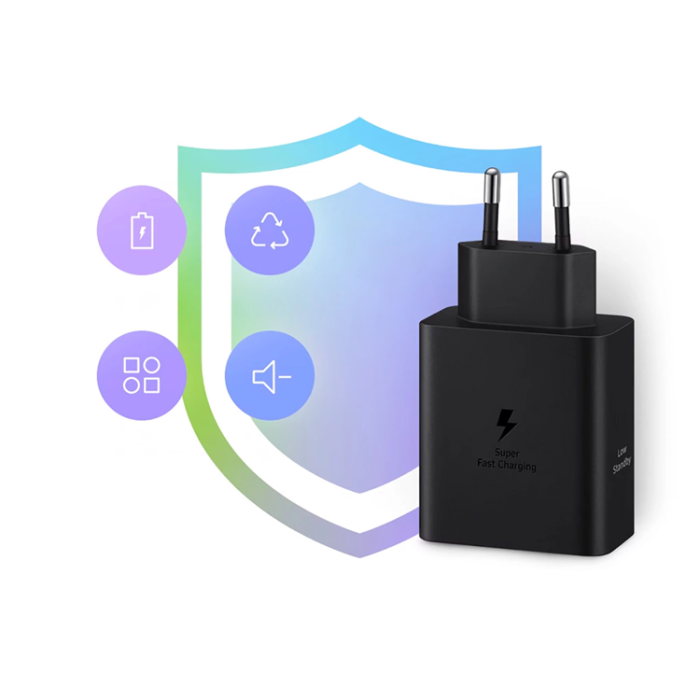Samsung - Samsung Väggladdare 2x USB-C 50w - Svart