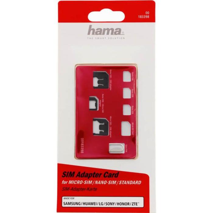UTGATT1 - Hama SIM Adapter Set 3st till Nano Micro och Standard
