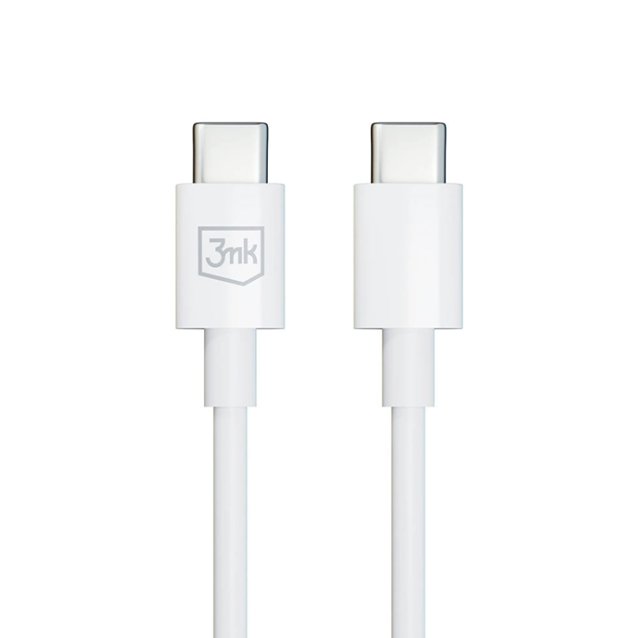 3MK - 3mK Hyper USB-C till USB-C kabel 100W 1.2m - Vit