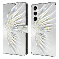 OEM - Samsung Galaxy S26 Fodral M&ouml;nstertryck St&auml;ll L&auml;der Flip - Crystal Wings