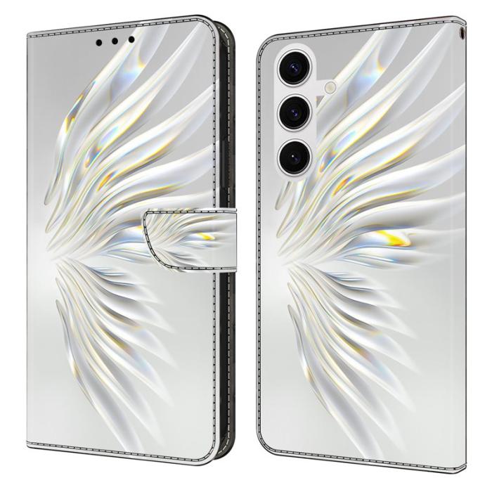 OEM - Samsung Galaxy S26 Fodral Mönstertryck Ställ Läder Flip - Crystal Wings