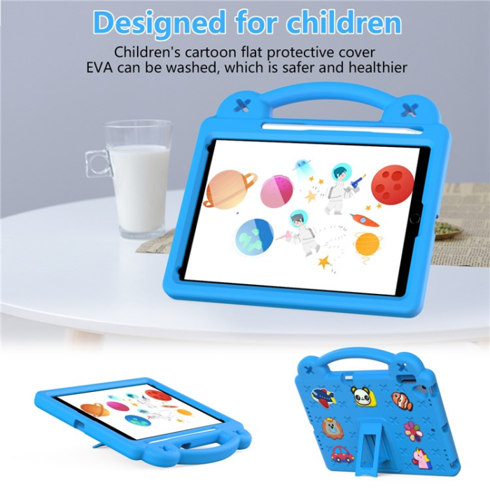 A-One Brand - iPad 10.2 (2021/2019/2020) Skal EVA Kickstand Shockproof - Ljusblå