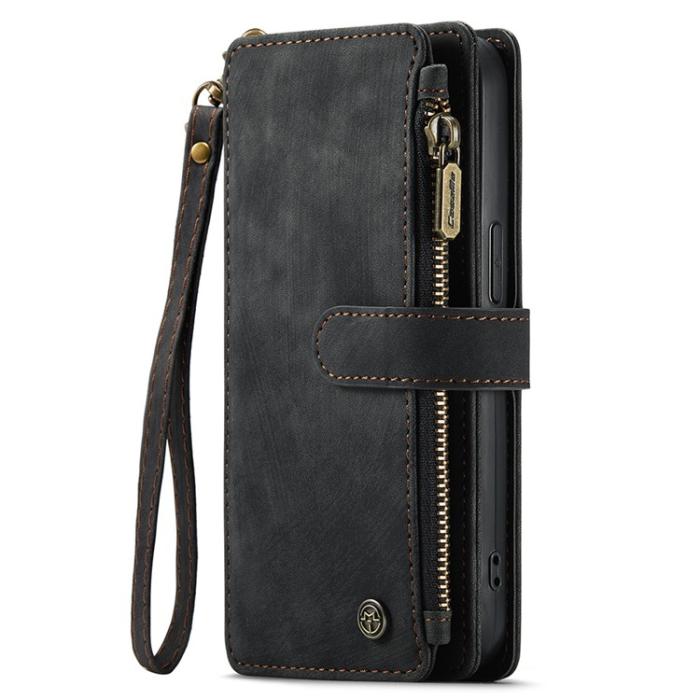 Caseme - CASEME iPhone 15 Pro Max Plånboksfodral C30 Zipper - Svart