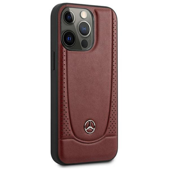 Mercedes - Mercedes iPhone 14 Pro Max Skal Läder Urban Bengale - Röd