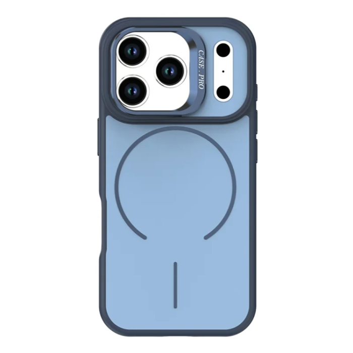 A-One Brand - iPhone 17 Pro Mobilskal MagSafe Skin-Touch Kickstand - Blå