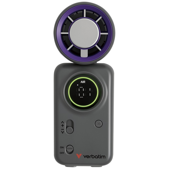 Verbatim - Verbatim Mini Handhållen Fläkt Ice Touch Cool `n` Go 32347 - Lila/Grå