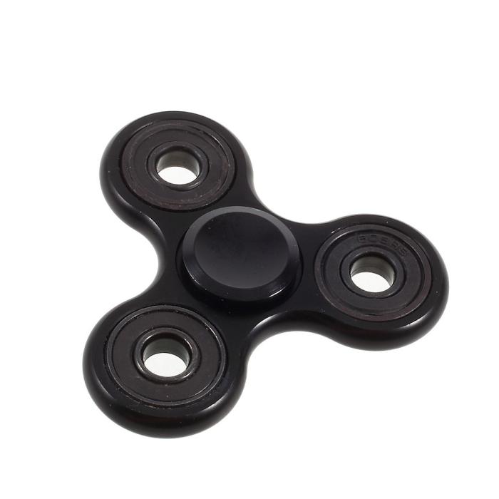 UTGATT5 - Brushed Metal Fidget Spinner - Svart