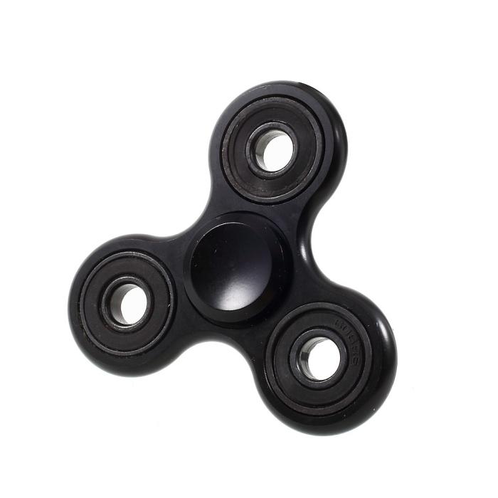 UTGATT5 - Brushed Metal Fidget Spinner - Svart