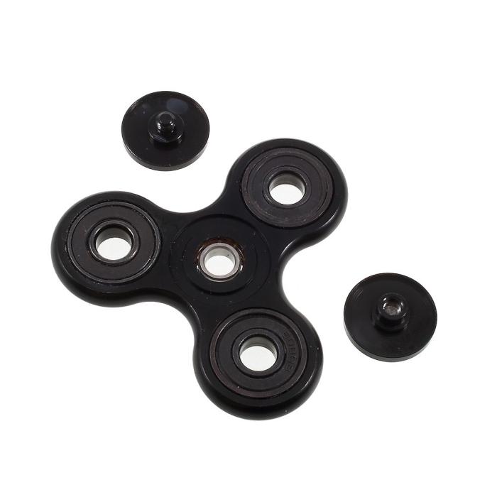 UTGATT5 - Brushed Metal Fidget Spinner - Svart