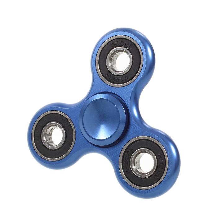 UTGATT5 - Brushed Metal Fidget Spinner - Blå