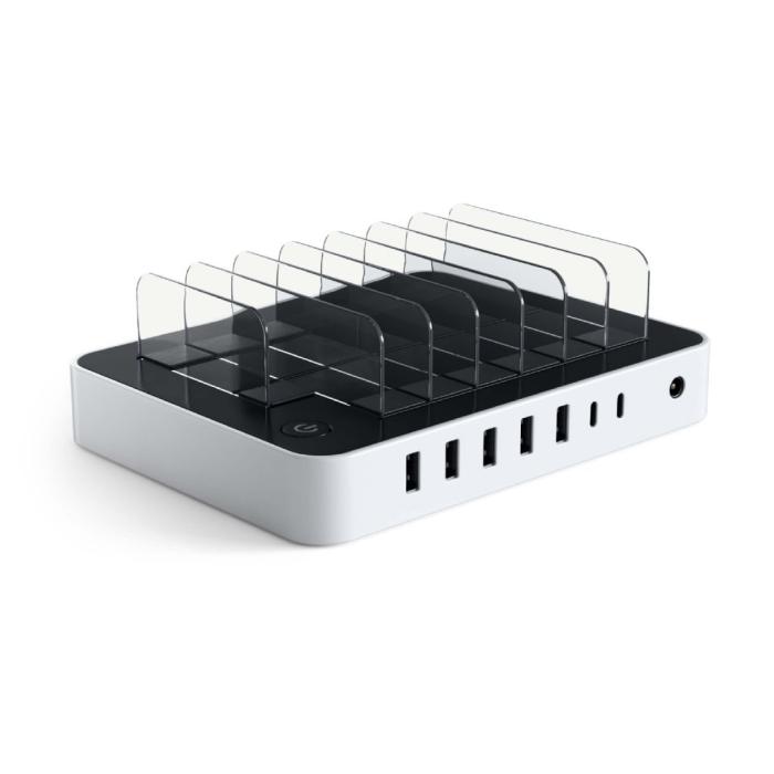 UTGATT5 - Satechi 7-Port USB Charging Station Dock (2st Type-C ports) - Vit