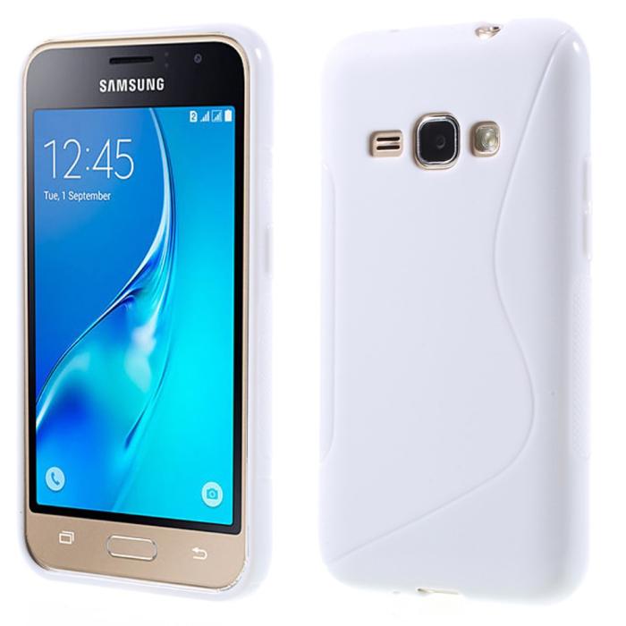 UTGATT5 - Flexicase Skal till Samsung Galaxy J1 (2016) - Vit