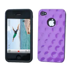 OEM - Baksideskal Circles till iPhone 4S/4 (Lila)