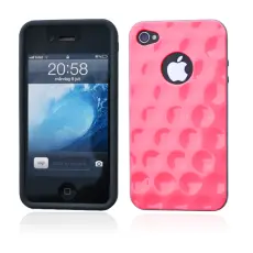 OEM - Baksideskal Circles till iPhone 4S/4 (Magenta)