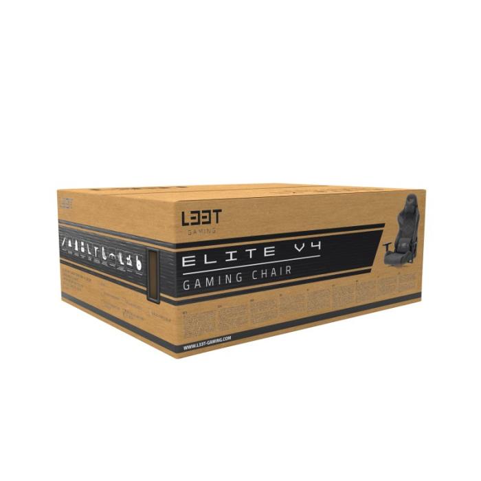 UTGATT1 - L33T-Gaming Elite V4 Gamingstol (Kanvas) - Mörk