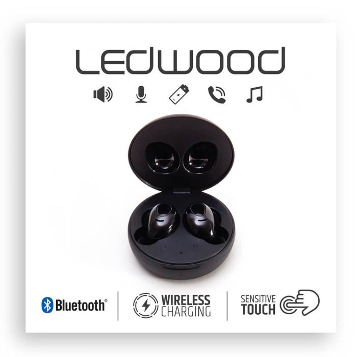 Ledwood - LEDWOOD Hörlur i9 TWS True Wireless In-Ear Svart Mic