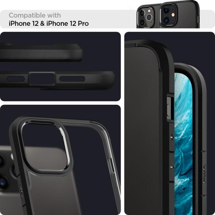 Spigen - SPIGEN Ultra Hybrid iPhone 12 & 12 Pro - Matte Black