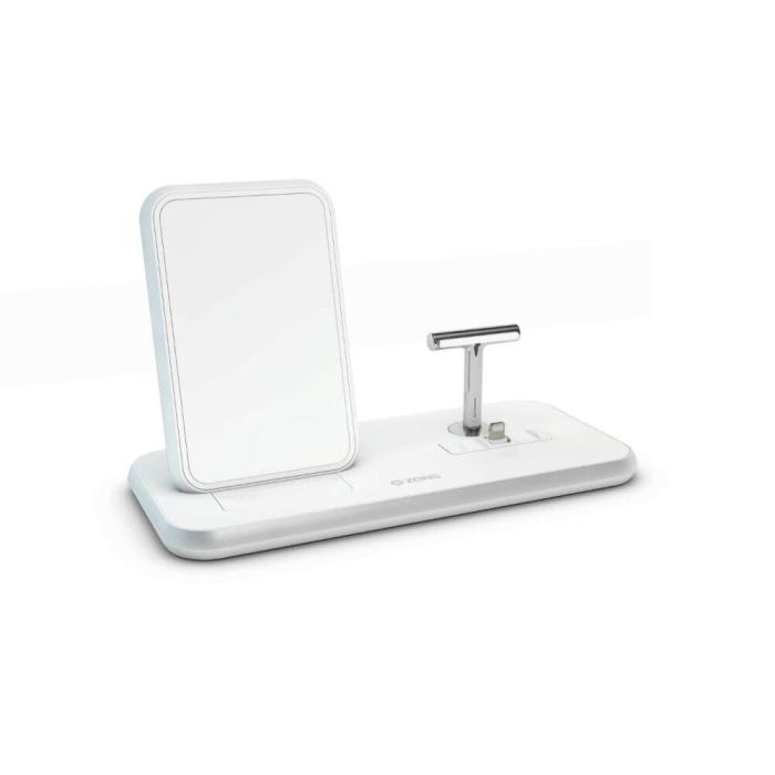 UTGATT1 - ZENS Dual Bordsladdare QI + Dock 220V-sladd 10W Vit
