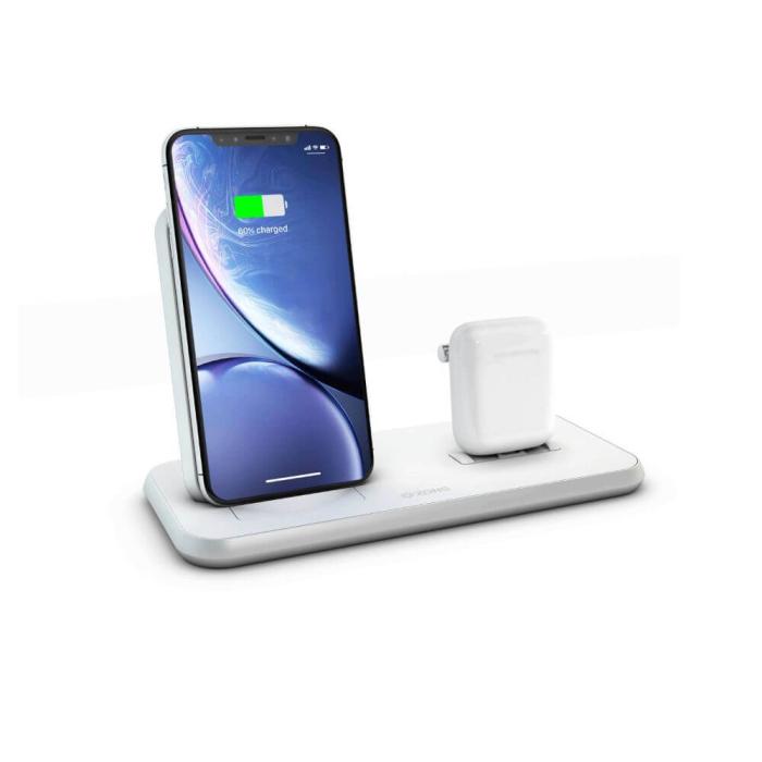 UTGATT1 - ZENS Dual Bordsladdare QI + Dock 220V-sladd 10W Vit