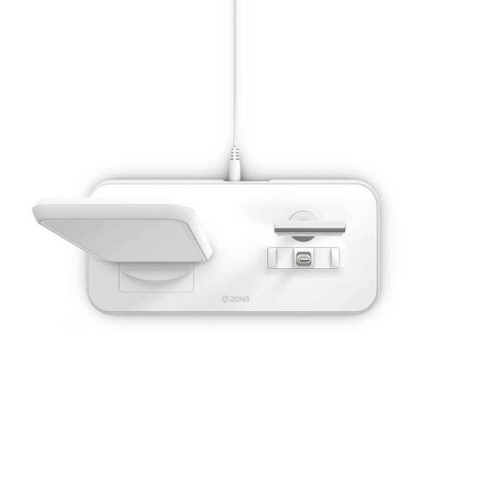 UTGATT1 - ZENS Dual Bordsladdare QI + Dock 220V-sladd 10W Vit