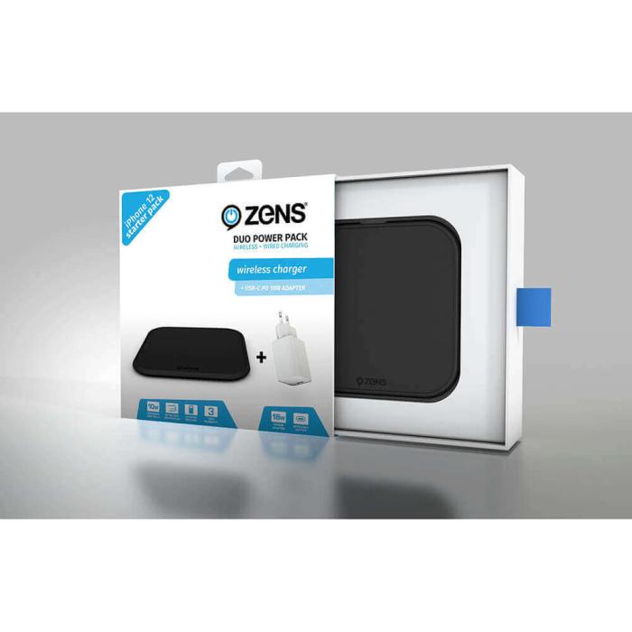 ZENS - ZENS iPhone 12 & 12 Pro Start-Kit Singel QI + PD Laddare