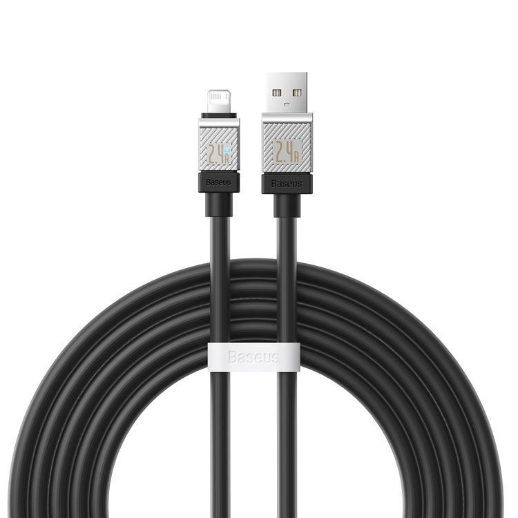 Baseus USB Till Lightning Kabel 2m 2.4A CoolPlay - Svart | 3541 | AlltMobil