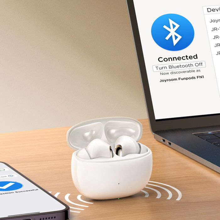Joyroom - Joyroom TWS In-Ear Hörlurar Bluetooth 5.4 ANC ENC - Vit
