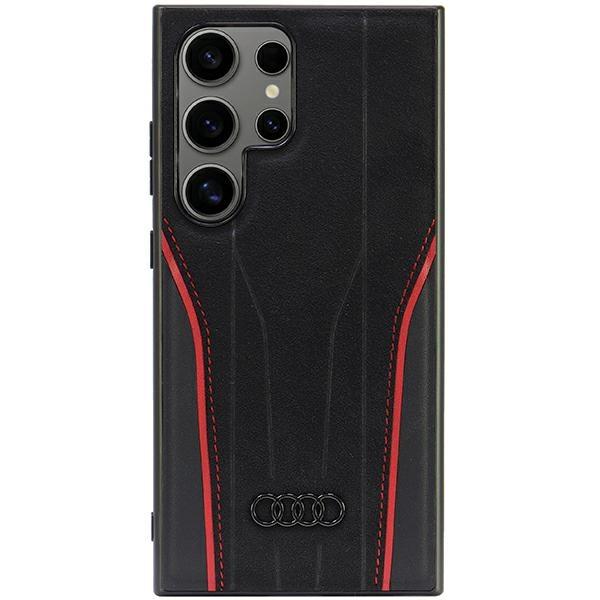 Audi Mobilskal till Galaxy S24 Ultra MagSafe Äkta Läder/Röd