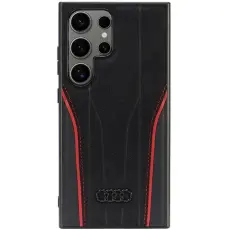 Audi - Audi Mobilskal till Galaxy S24 Ultra MagSafe &Auml;kta L&auml;der/R&ouml;d