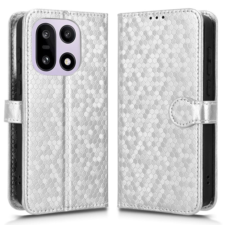 OnePlus 15 5G Konstläder Plånboksfodral Dot Pattern Imprint - Silver (Silver) | 2353 | AlltMobil