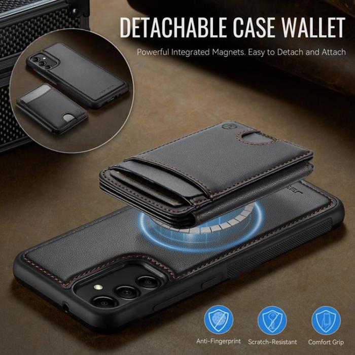 OEM - JEEHOOD Samsung Galaxy A34 5G Mobilskal KonstLäder - Svart