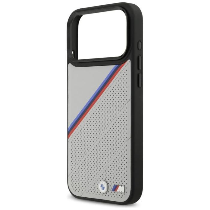 BMW - BMW iPhone 17 Pro Max Mobilskal MagSafe M Tricolor Metal Logo - Grå