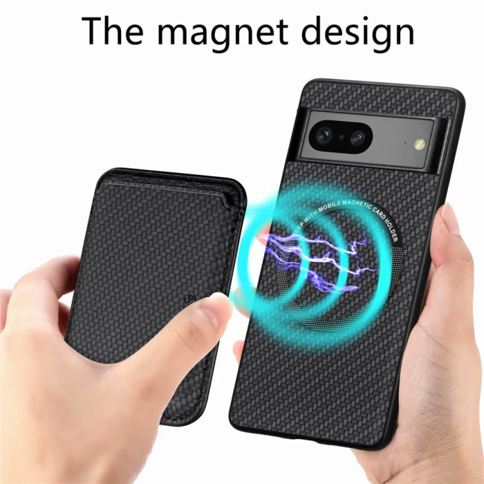 Taltech - Google Pixel 7A Mobilskal Korthållare Detachable - Svart