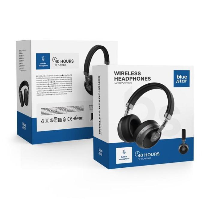 Blue Star - Blue Star Trådlösa Hörlurar Over-Ear Bluetooth - Svart