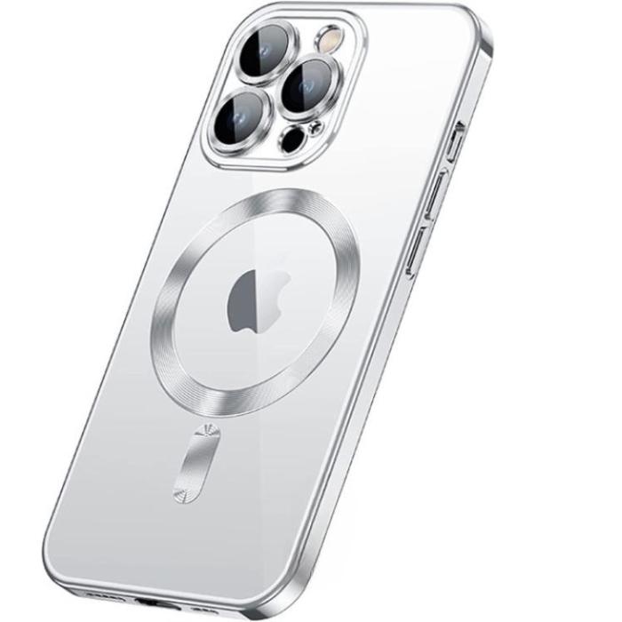 OEM - iPhone 15 Plus Mobilskal Magsafe Electroplating - Silver