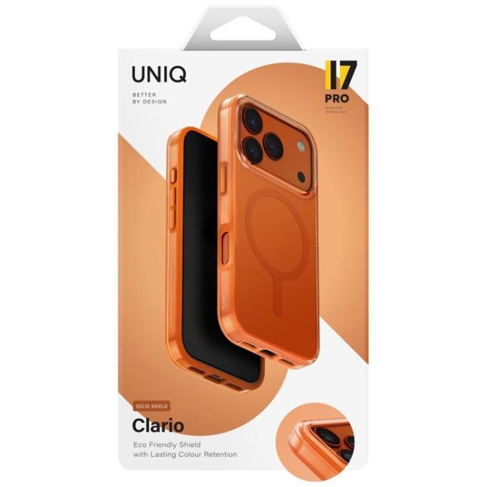 UNIQ - UNIQ iPhone 17 Pro Mobilskal MagSafe Clario - Orange
